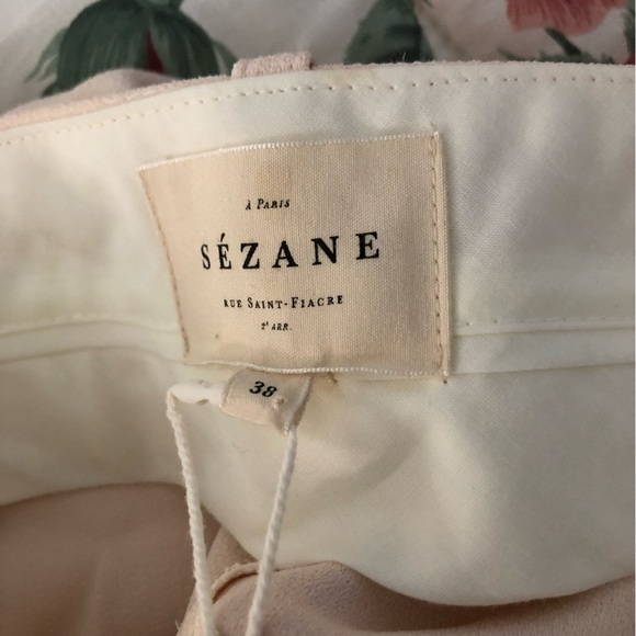Sezane Gustavo Trousers Nude Light Pink 38 US 6 - Picture 7 of 9